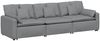 vidaXL Modulares Sofa mit Kissen Hellgrau 3321087 Bild 2