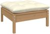 vidaXL Gartensofa 2-Sitzer mit Creme Kissen Massivholz Kiefer 806661 Bild 2