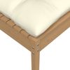 vidaXL Gartensofa 2-Sitzer mit Creme Kissen Massivholz Kiefer 806661 Bild 4