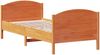 vidaXL Massivholzbett ohne Matratze Wachsbraun 90x200 Kiefernholz 842569 Bild 3