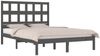 vidaXL Massivholzbett Grau Kiefer 200x200 cm [3104500] Bild 3