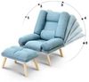 Relaxsessel Sessel VENICE verstellbar in Stoff Dunkelgrau inkl. Hocker Bild 2