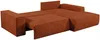 Vente-unique - AMELIA Sofa SamtStoff Rot - B 167 cm x H 85 cm x L 267 cm Bild 5