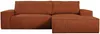 Vente-unique - AMELIA Sofa SamtStoff Rot - B 167 cm x H 85 cm x L 267 cm Bild 3