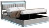 PXloue Polsterbett LED Doppelbett, Bettkasten, Ladefunktion, Samt, 160x200 cm Bild 4
