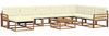 vidaXL Outdoor-Sofagarnitur 9 pcs Natur und Creme Massivholz Akazie 3369769 Bild 2