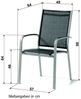 Sieger Meran Stapelsessel stapelbar, Aluminium Graphit 61 x 98 x 57 cm Bild 5