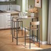 SoBuy OGT03-XL Essgruppe 2 Stühle, MDF, PVC-Furnier, Braun, 89 x 100 x 45 cm Bild 2
