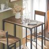 SoBuy OGT03-XL Essgruppe 2 Stühle, MDF, PVC-Furnier, Braun, 89 x 100 x 45 cm Bild 4