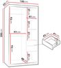 Kleiderschrank Samker 150 cm (Farbe: Weiß, mit zwei Schubladen) Bild 5