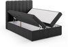 Micadoni Boxspringbett Kelp Strukturierter Stoff Anthrazit 140x200 Bild 4