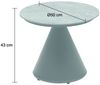 Couchtisch Madison Beistelltisch Gartentisch Ø50x43 cm Rund Betonoptik Keramik Bild 2