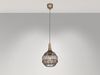 LED Pendelleuchte mit Drahtgeflecht Lampenschirm Altmessing, Ø 26cm Bild 3