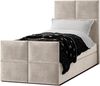 AX LIVING Boxspringbett Beige Aleyna Bett 100 x 200 mit Bettkasten Bild 2
