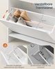 SONGMICS HOME Schuhkipper, superschnelle werkzeuglose Montage, Toolless-Technologie, Schuhschrank 2 Klappen, modern, weiß Bild 4