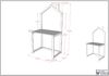 Schreibtisch Dallas 100 x 50 x 150,6 cm Kiefernholz Anthrazit Bild 3