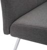 Sitzbank HWC-G55, Esszimmerbank Bank, Stoff/Textil Edelstahl gebürstet ~ grau-braun 180cm Bild 4