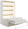 Vente-unique - RAPILI Bett Holz, Platte BeigeWeiß - B 151 cm239,2 cm x H 225,2 cm x L 208 cm Bild 3