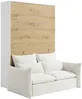 Vente-unique - RAPILI Bett Holz, Platte BeigeWeiß - B 151 cm239,2 cm x H 225,2 cm x L 208 cm Bild 4