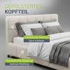 Juskys Polsterbett Florenz 140 x 200 cm – Bouclé, modernes Bett mit Kopf- & Fußteil, stabilem Holz- & Metallrahmen, Lattenrost, 500 kg Tragkraft – Creme Bild 5