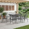 vidaXL Garten Essgruppe 9 pcs Anthrazit 212 x 90 x 76 cm 3429141 Bild 3
