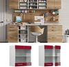 Hängeschrank R-Line Bordeaux Hochglanz 60 cm mit Glastüren Vicco Bild 2