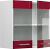 Hängeschrank R-Line Bordeaux Hochglanz 60 cm mit Glastüren Vicco Bild 5