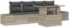 vidaXL Sofa Set mit Kissen 5 pcs Hellgrau Poly-Rattan 3349088 Bild 2