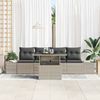 vidaXL Sofa Set mit Kissen 5 pcs Hellgrau Poly-Rattan 3349088 Bild 3