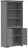 vidaXL Bücherregal BODO Grau 82x40x173 cm Massivholz Kiefer 355058 Bild 4