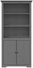 vidaXL Bücherregal BODO Grau 82x40x173 cm Massivholz Kiefer 355058 Bild 3