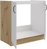 Spülenschrank 80 cm Stilo Weiss + Eiche Artisan Küchenzeile Küchenblock Küche Bild 2