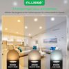 ALUSSO LED Einbaustrahler 6er-Set, Decken Leuchte, Flach Strahler für Bad, Wohnzimmer, 230V, 7W, 90-100 mm, Rund, Weiß Bild 2