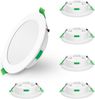 ALUSSO LED Einbaustrahler 6er-Set, Decken Leuchte, Flach Strahler für Bad, Wohnzimmer, 230V, 7W, 90-100 mm, Rund, Weiß Bild 4