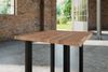 Esstisch Baumkante massiv Akazie stone 80 x 80 cm schwarz LAUREN 71246468 Bild 4
