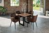 Esstisch Baumkante massiv Akazie stone 80 x 80 cm schwarz LAUREN 71246468 Bild 5