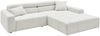 KAWOLA Sofa RENO Ecksofa Feincord weiß Longchair rechts 68 x 217 x 258 cm Bild 4