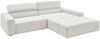 KAWOLA Sofa RENO Ecksofa Feincord weiß Longchair rechts 68 x 217 x 258 cm Bild 3
