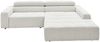KAWOLA Sofa RENO Ecksofa Feincord weiß Longchair rechts 68 x 217 x 258 cm Bild 5