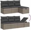 vidaXL 7-tlg. Garten-Sofagarnitur mit Kissen Grau Poly Rattan 3265547 Bild 3