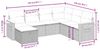 vidaXL 7-tlg. Garten-Sofagarnitur mit Kissen Grau Poly Rattan 3265547 Bild 4