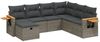 vidaXL 7-tlg. Garten-Sofagarnitur mit Kissen Grau Poly Rattan 3265547 Bild 2