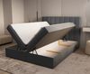 MOEBLO Boxspringbett Bett 01 (Bonell, Topper, Doppelbett gepolstertes Kopfteil mit Bettkasten Boxspringbett, aus Samt, Polsterbett Kontinentalbett, dekorativem Kopfteil), Boxspring, - (BxHxT):143/163/183x113x214 cm Bild 3