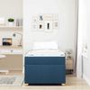 vidaXL Bettrahmen mit Matratze Blau 90 x 200 cm Stoff 3399334 Bild 3