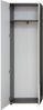 Garderobenschrank Line Hochglanz weiß Sardegna grau 60 x 191 cm Bild 3