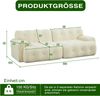 Sofa 224x104x66 cm in Beige, Stoffbezug, tiefe Sitzfläche 68 cm, breite Armlehnen, montagefrei,66x224x104 cm Bild 4