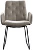 KAWOLA Stuhl NEW CHARME Esszimmersessel Velvet sand 87 x 66 x 59 cm Bild 3