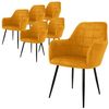ML-DESIGN Stuhl Esszimmerstuhl ergonomisch & gepolstert, Esstischstuhl mit Rückenlehne (6 St), Wohnzimmerstuhl Senf Samtbezug Küchenstuhl Polsterstuhl Bild 4