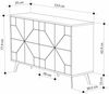 Dmora Kommode Earl, Wohnzimmerbuffet, Wohnzimmer-Sideboard, Moderne Küchen-Speisekammer, 123x35 h62 cm, Eiche Bild 3