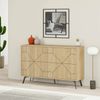 Dmora Kommode Earl, Wohnzimmerbuffet, Wohnzimmer-Sideboard, Moderne Küchen-Speisekammer, 123x35 h62 cm, Eiche Bild 2